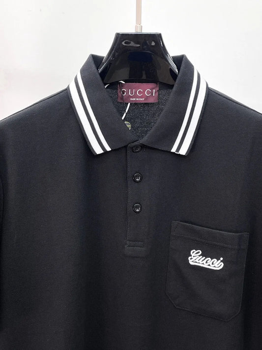 Color Block Stripe Polo Shirt