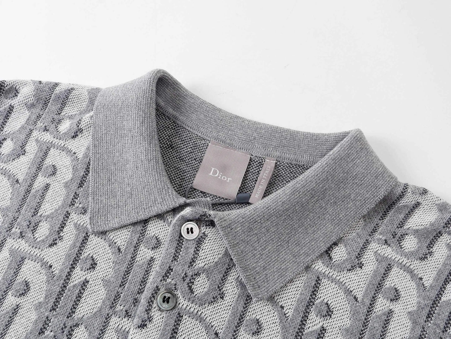 All‑Over Jacquard Knit Polo Shirt