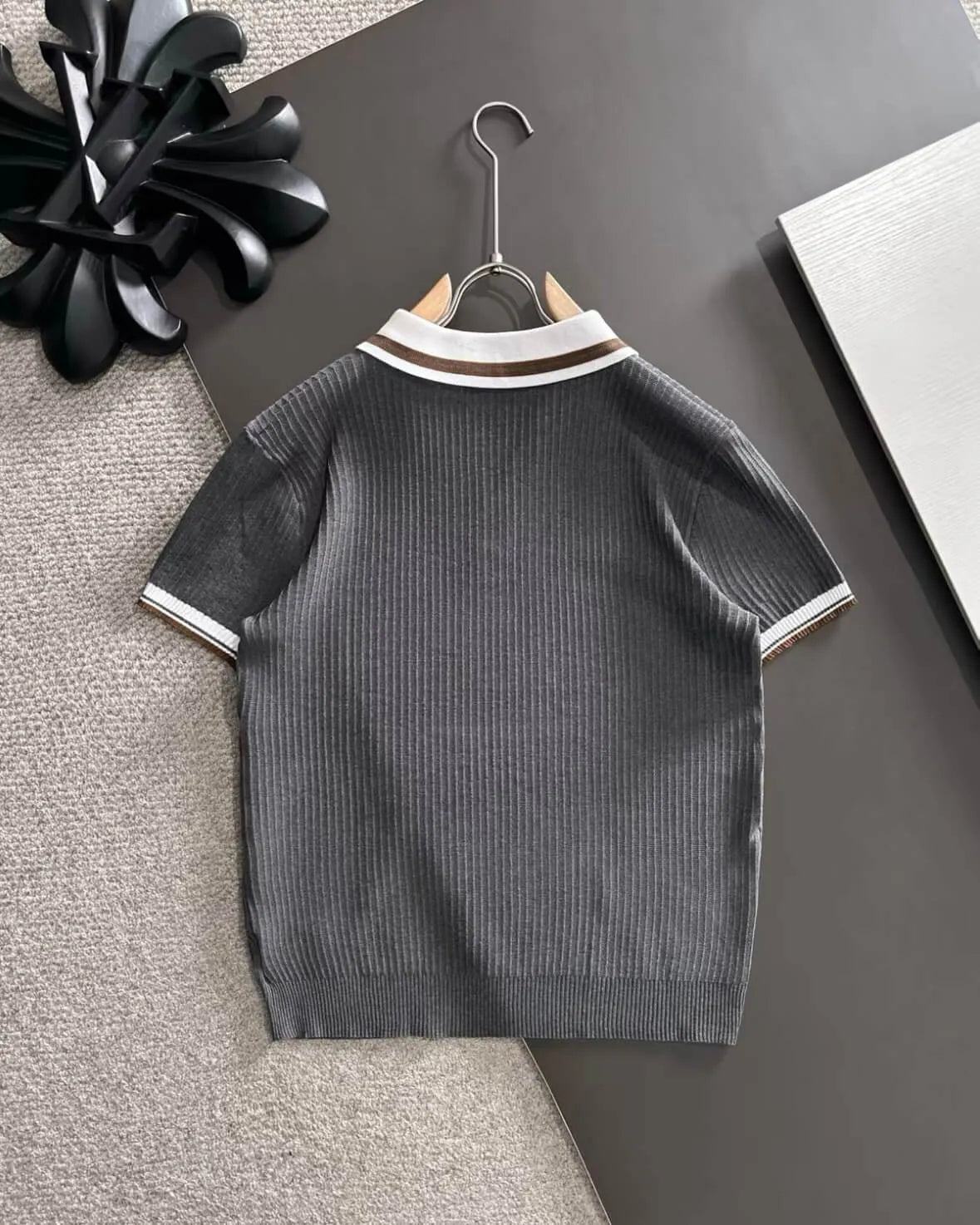 Striped Collared Polo Shirt