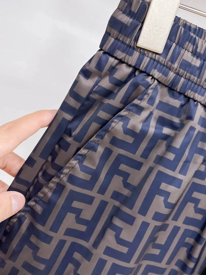 Full FF Monogram Printed Casual Shorts