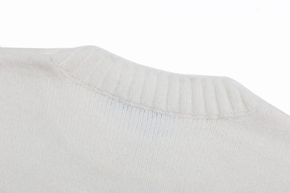 Tone‑on‑Tone Cream Sweater