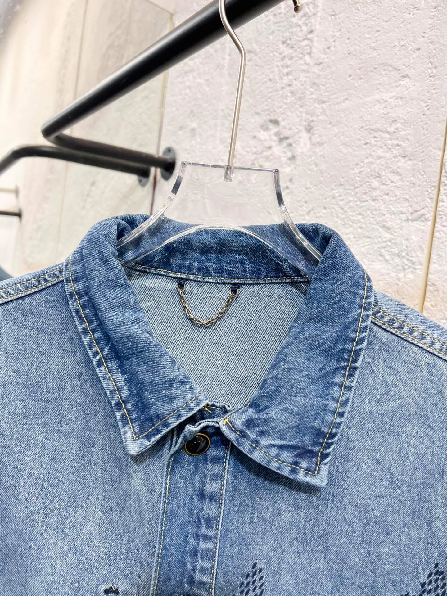 Denim Lapel Single Jacket