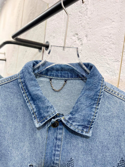 Denim Lapel Single Jacket