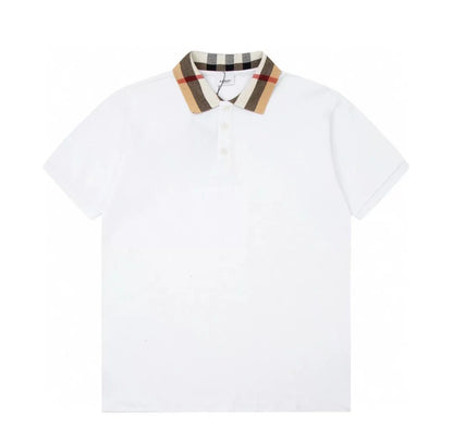 Classic Plaid Patchwork Polo Shirt