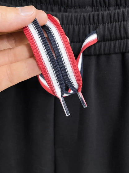 Ribbed Side Tape Badge Shorts