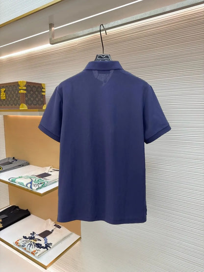 Classic Contrast Striped Polo Shirt