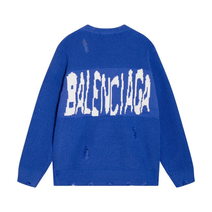 Distressed Crewneck Sweater