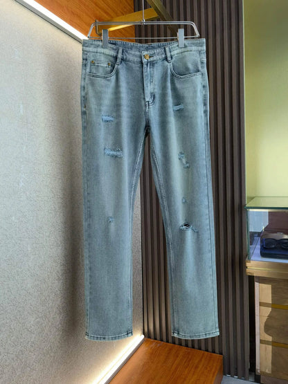 Checkerboard Yellow Emblem Jeans