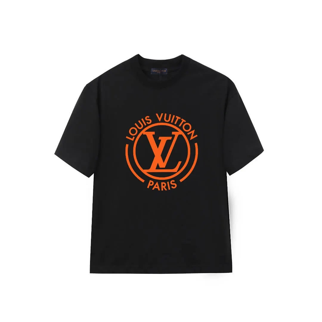 Orange Circle Badge Letter T-Shirt