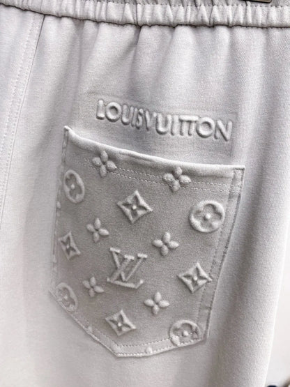 Debossed    Seam Stitching Pants