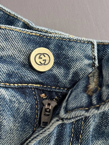 Multi‑Cargo Pocket Workwear Denim Shorts