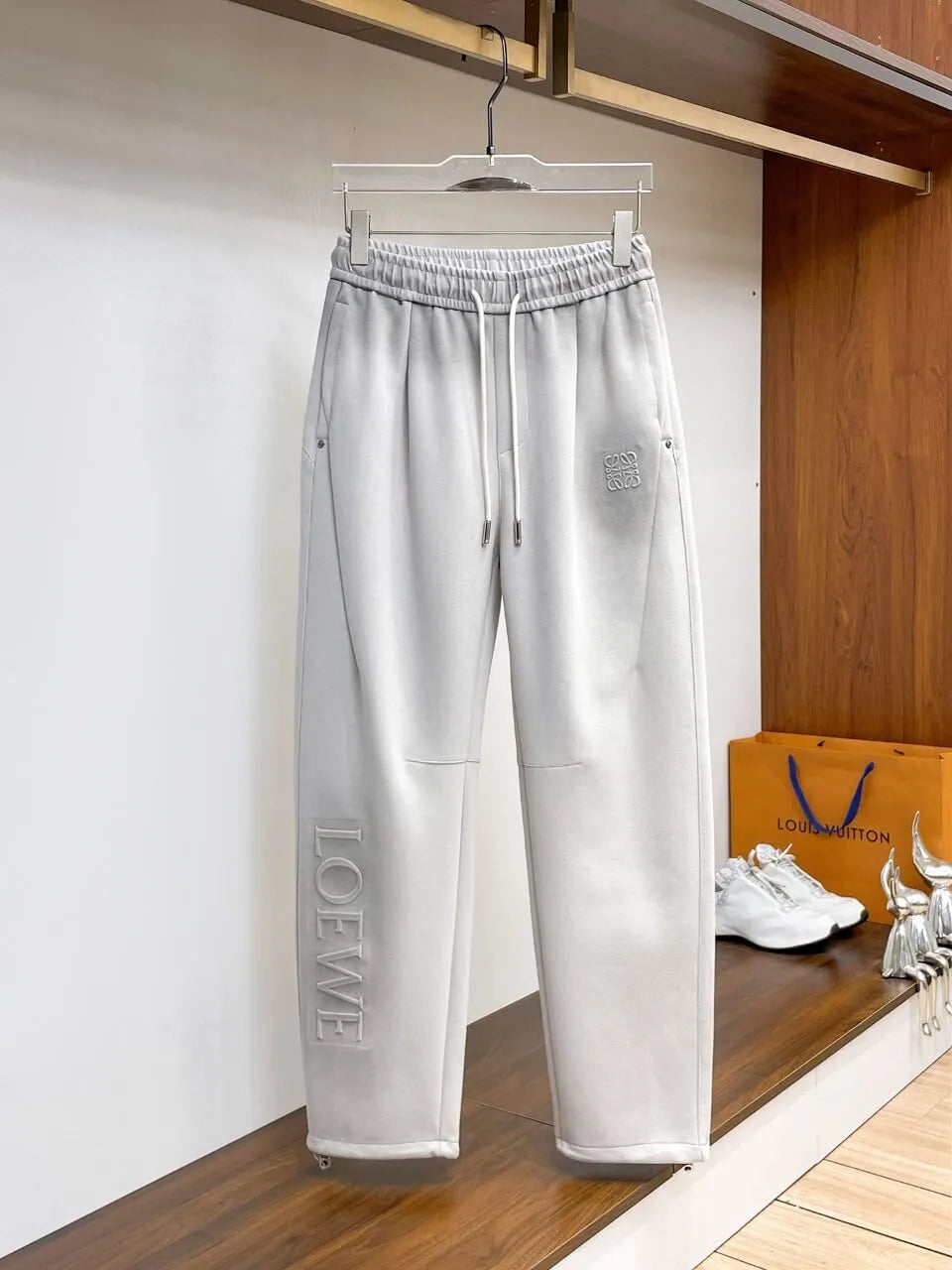 Dual‑Embossed  Relaxed Fit Pants