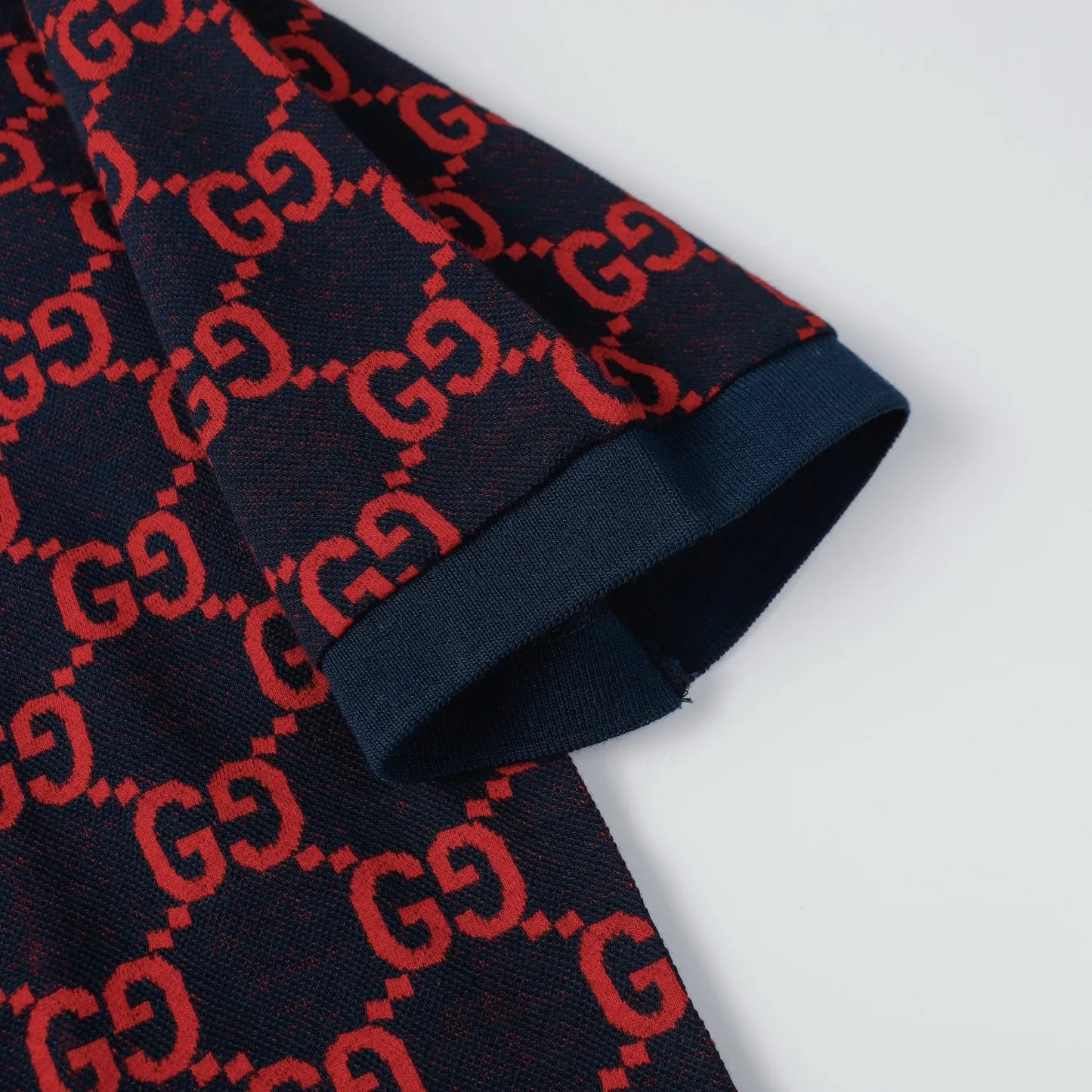 All‑Over Print Color‑Blocked Polo Shirt