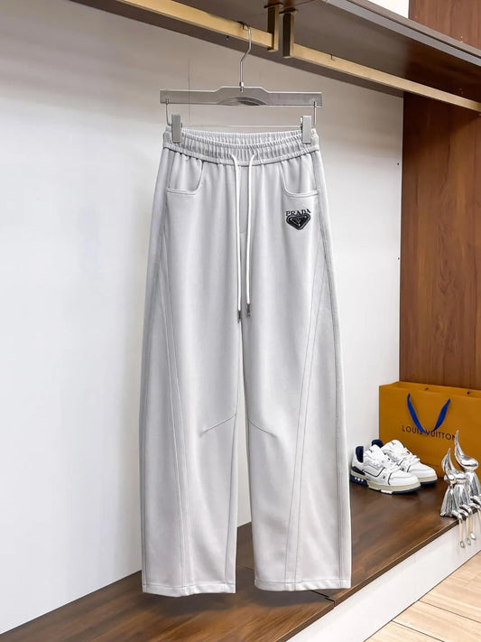 Triangle Badge Seam‑Detail Pants