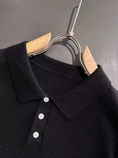Horse Embroidery Collared Polo Shirt
