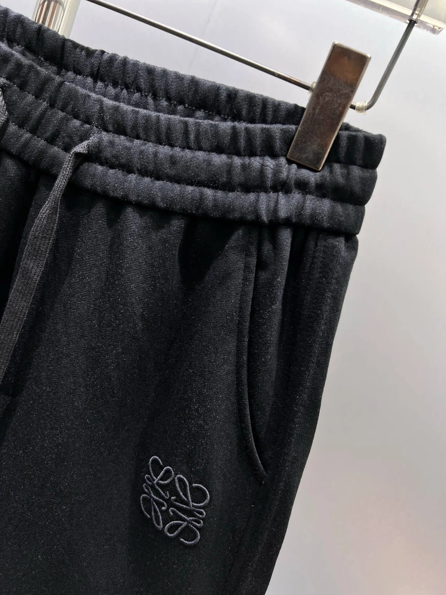 Geometric Embroidery Loose Straight Pants