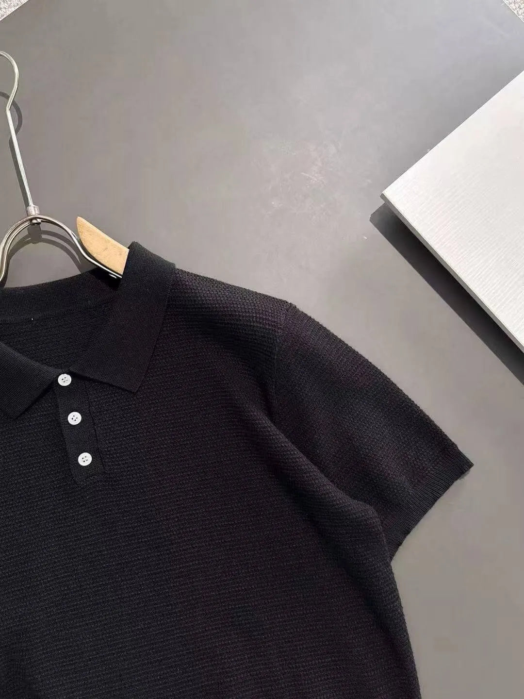 Horse Embroidery Collared Polo Shirt