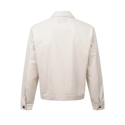 Double‑Pocket Cotton‑Linen Zip‑Up Jacket