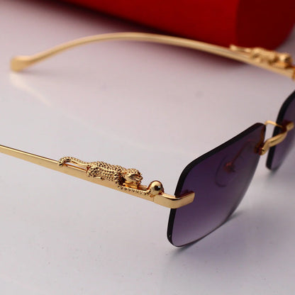 Golden Leopard Frame Sunglasses