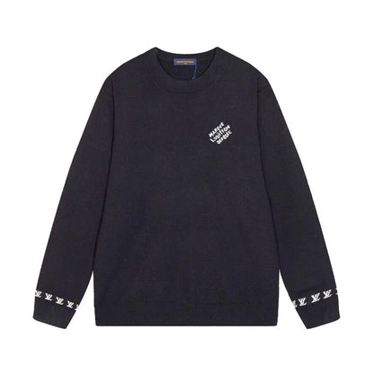 Cuff  Embroidered Crew Sweater