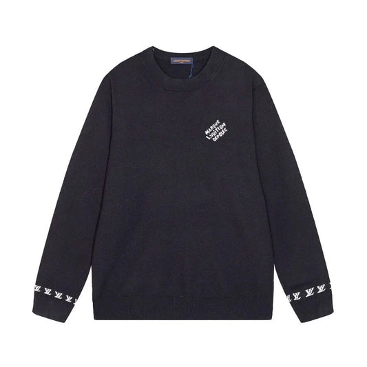 Cuff  Embroidered Crew Sweater