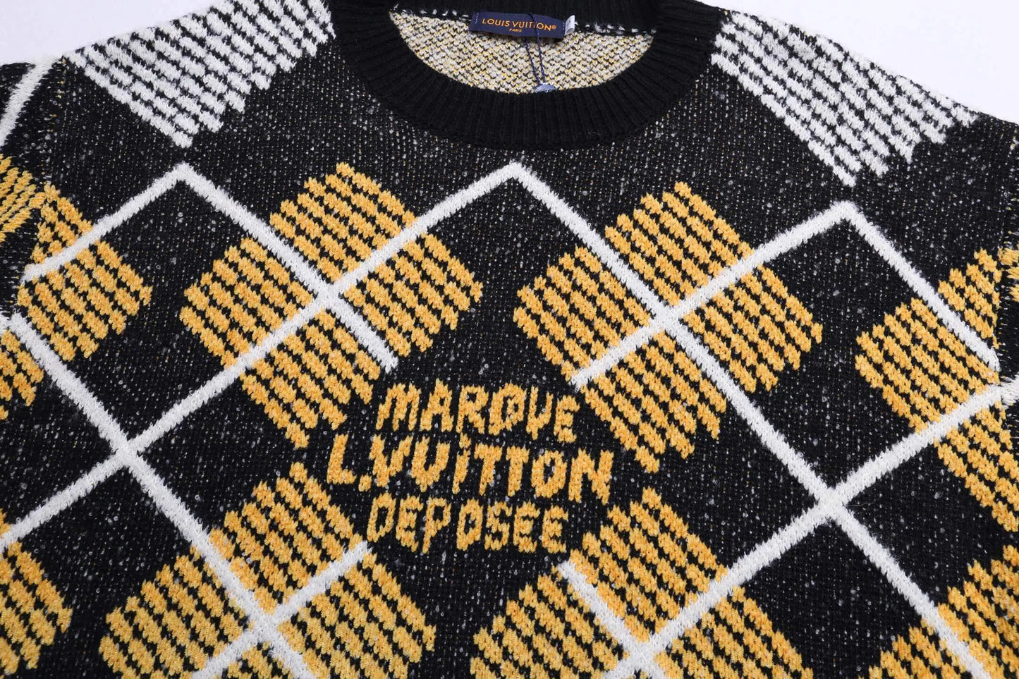 Argyle Letter Sweater