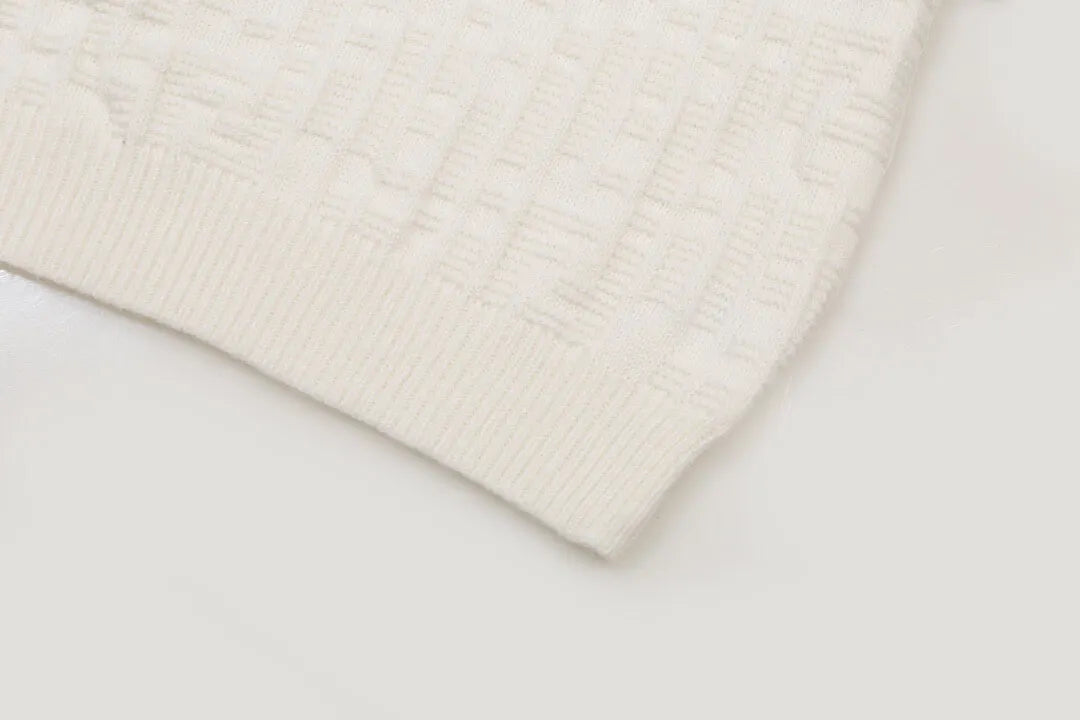 Tone‑on‑Tone Jacquard Sweater