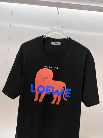 Lion Graphic Print Short Sleeve T‑Shirt