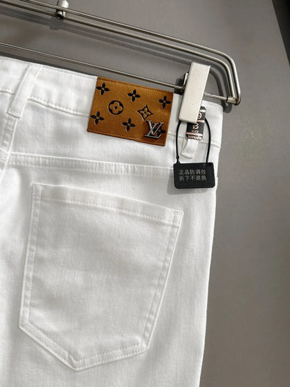 Monogram Leather Tag Jeans