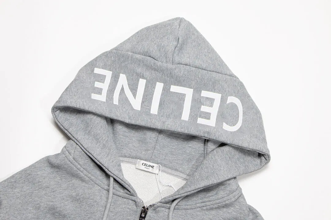 Letter Print Hooded Jacket