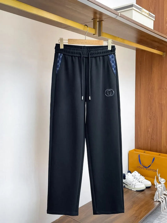 Jacquard Patch Pocket Straight Pants