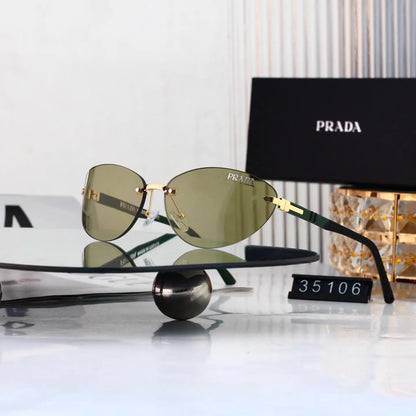 Rimless Cat Eye Sunglasses