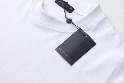 Blue Pattern Letter Print T-Shirt