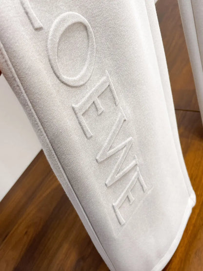 Dual‑Embossed  Relaxed Fit Pants