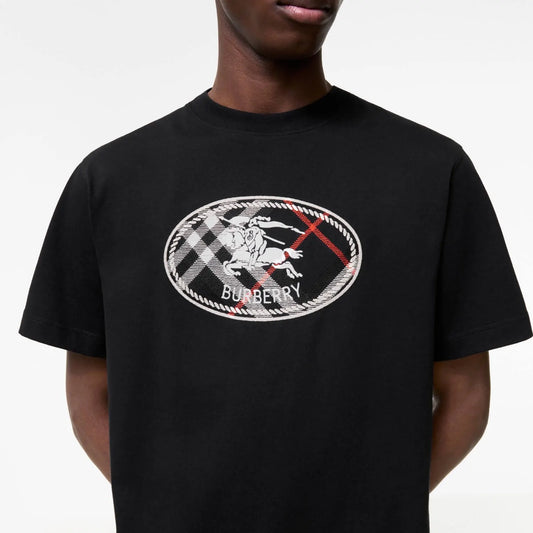 White Warhorse Print T‑Shirt
