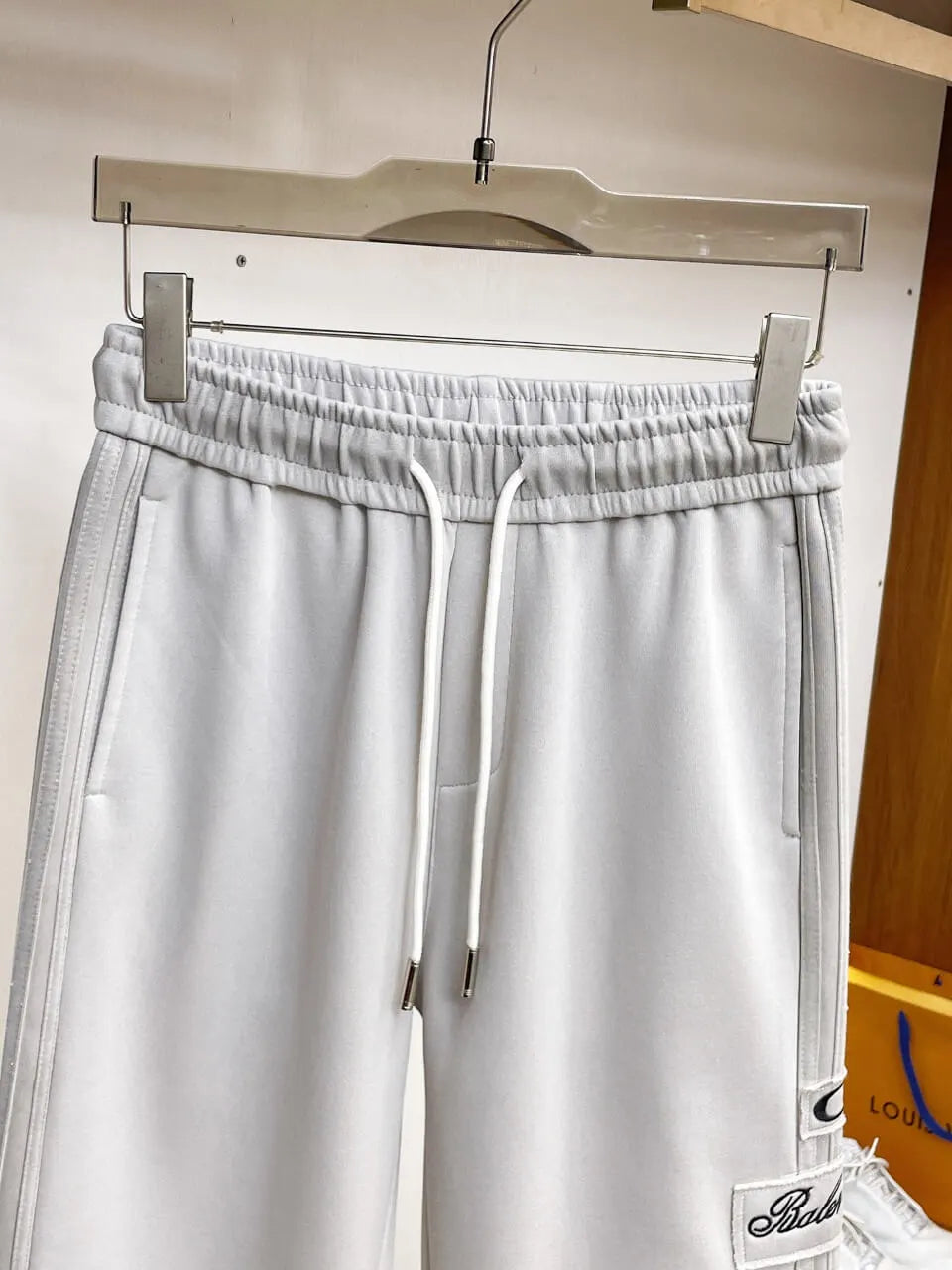 Multi‑Embroidered Patch Straight‑Leg Pants