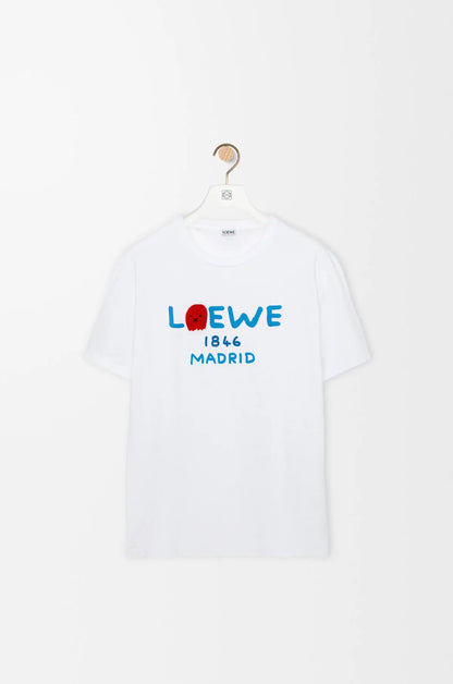 Blue Letter Print T‑Shirt