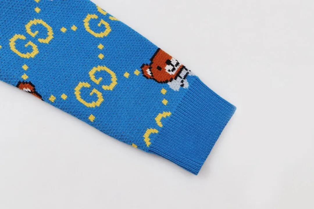Bear Cartoon Jacquard Sweater