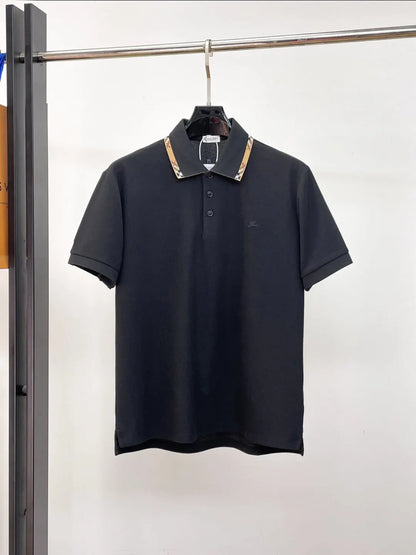 Vintage Striped Collared Polo Shirt