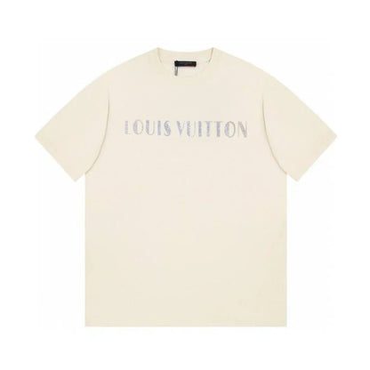 Silver Letter Print T Shirt