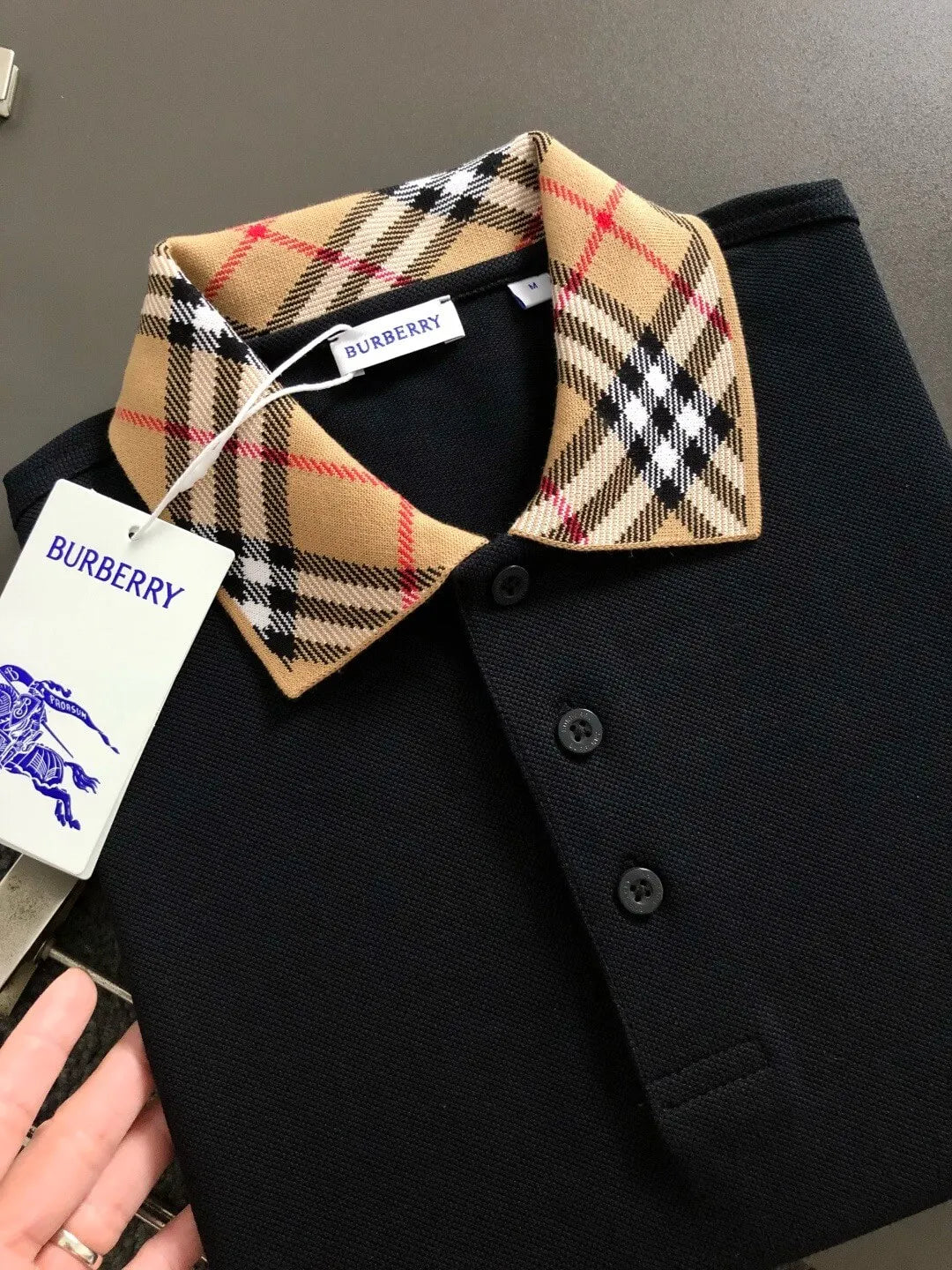 Plaid Collared Polo Shirt