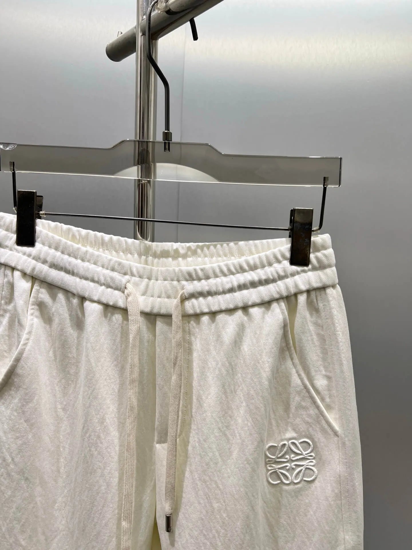 Geometric Embroidery Loose Straight Pants
