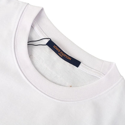 Back Chain Circle Letter Print T-Shirt