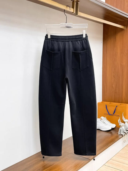 Dual‑Embossed  Relaxed Fit Pants