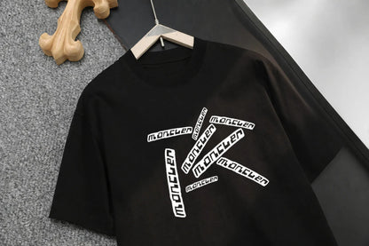 Radial Staggered Crew Neck T‑shirt