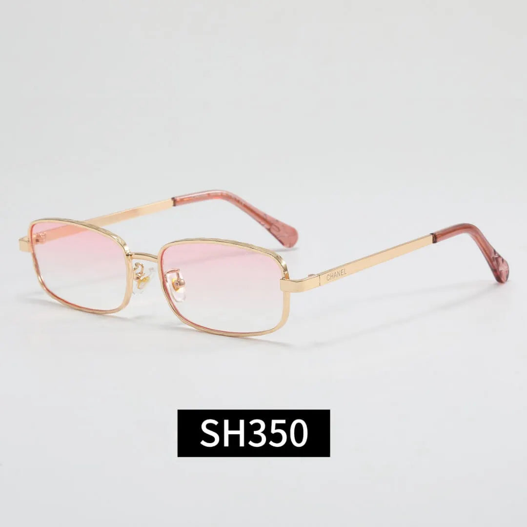 Slim Metal Narrow Rectangle Sunglasses