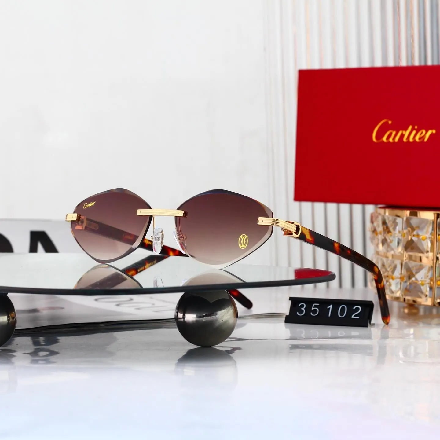 Rimless Polygon Sunglasses