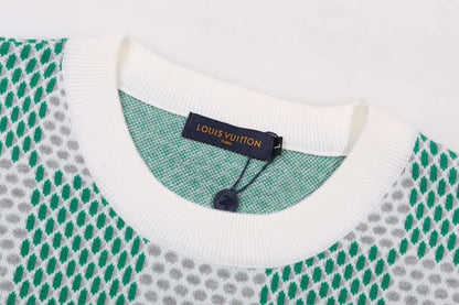 Checkered Jacquard Sweater