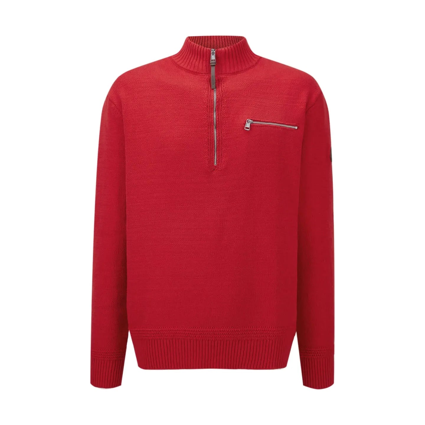 Stand Collar Zipper Knit Sweater
