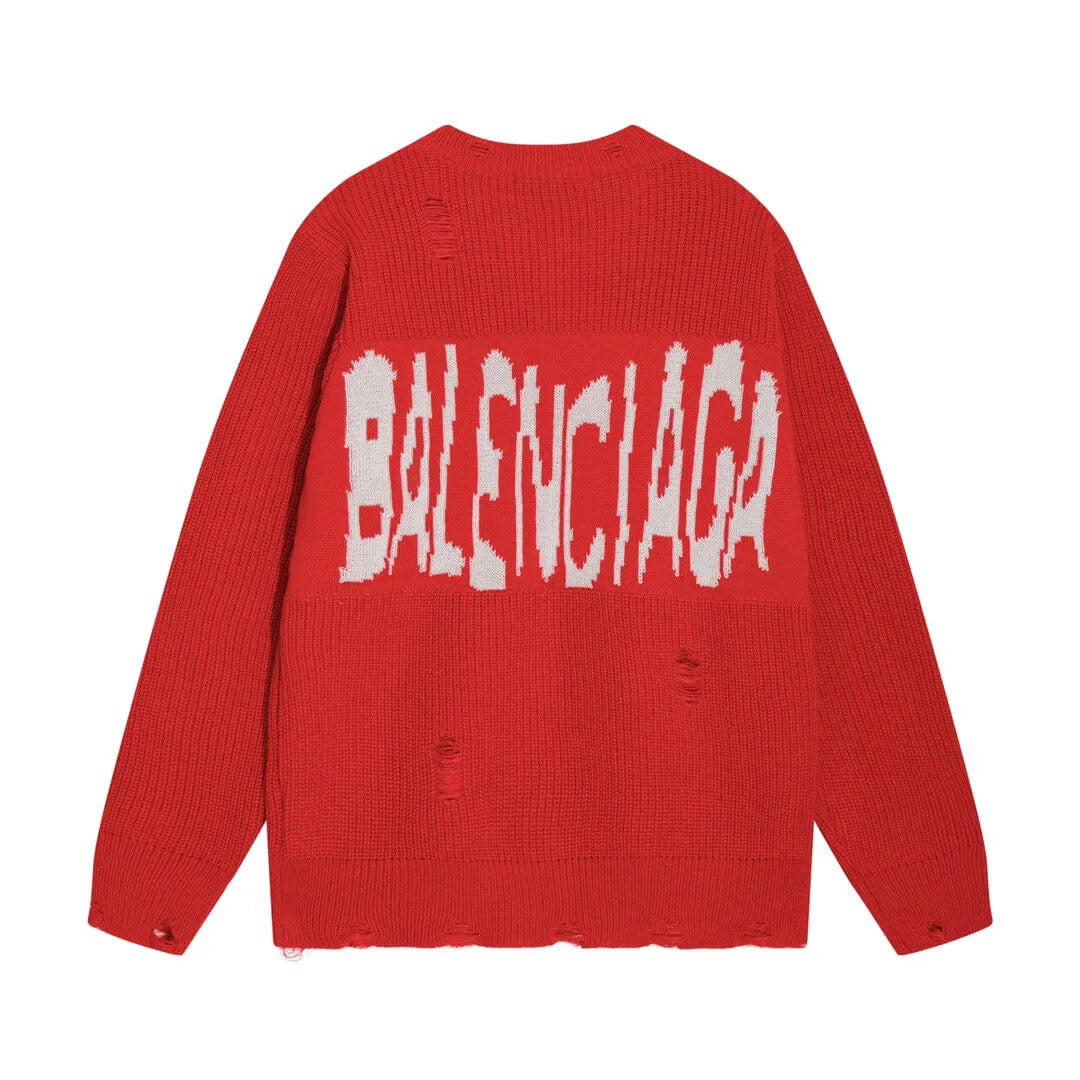 Distressed Crewneck Sweater